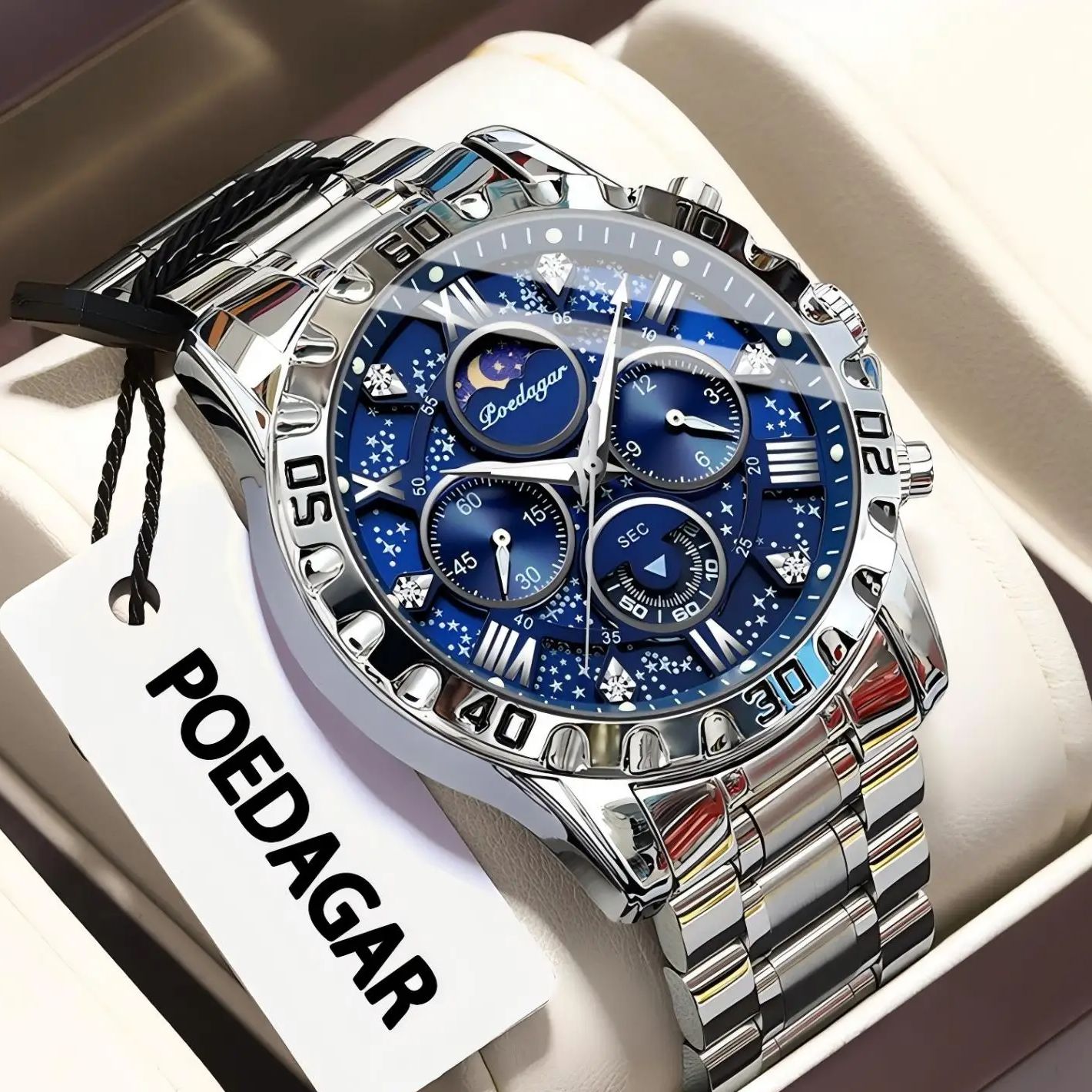 Luxury Watch Zone - POEDAGAR Luxe mode herenhorloge Waterdicht lichtgevende