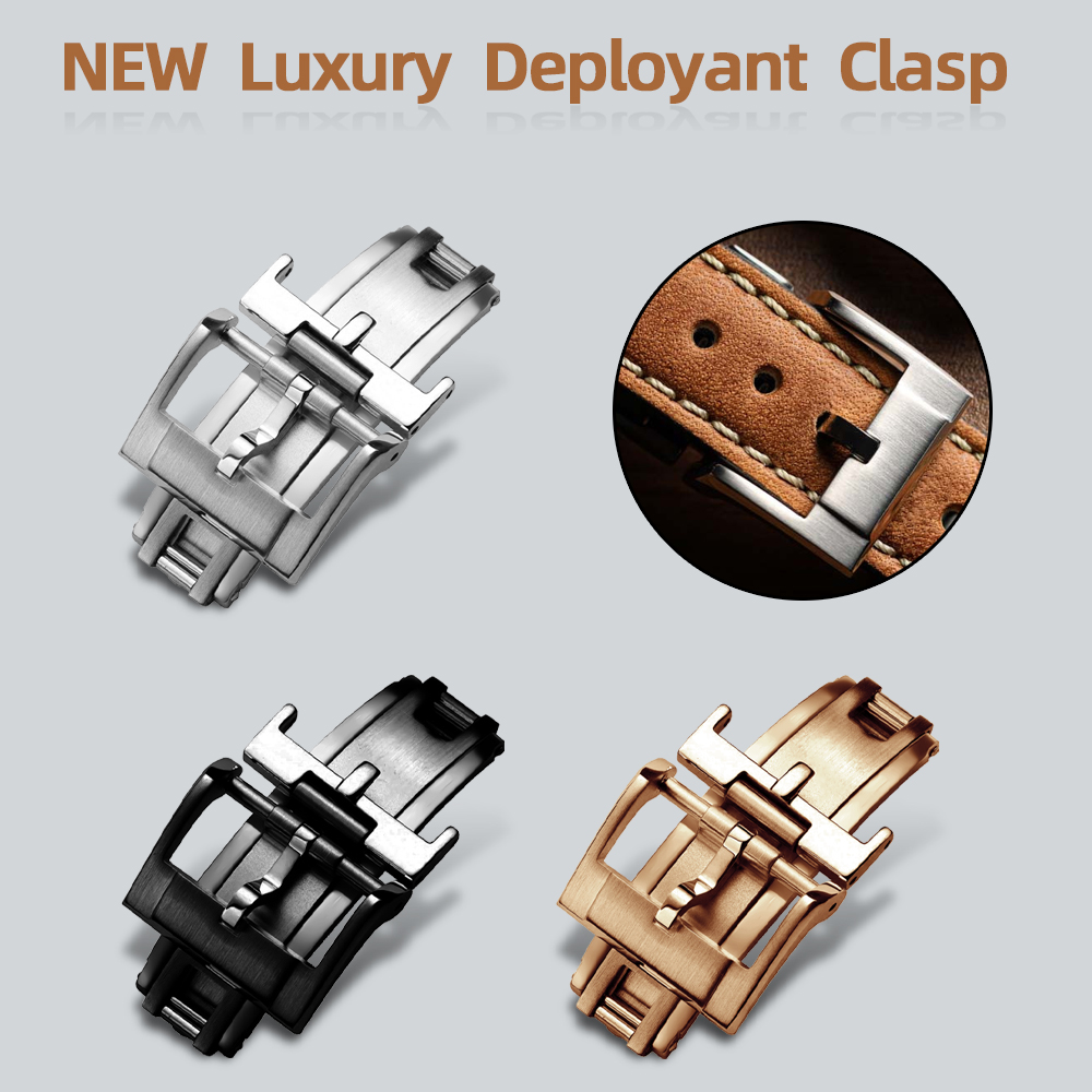 Luxury Watch Green - NIEUWE Luxe Implementatiegesp 16mm 18mm 20mm
