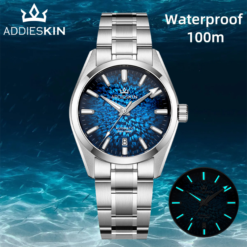 Exhibition Movement Display - AddiesKin K003 Mechanisch herenhorloge Sunray Gradient