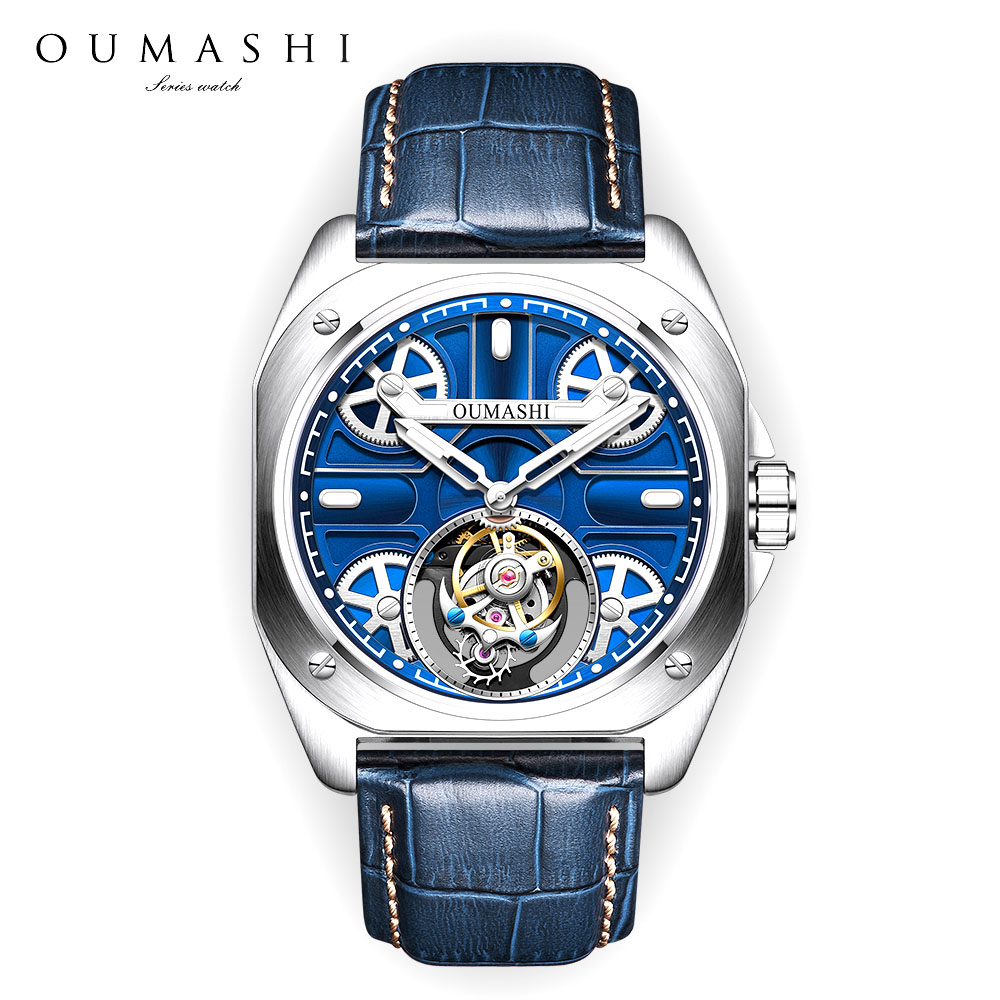 Tourbillon Movement Watch - 41 mm luxe herenhorloge Tourbillon Roestvrij