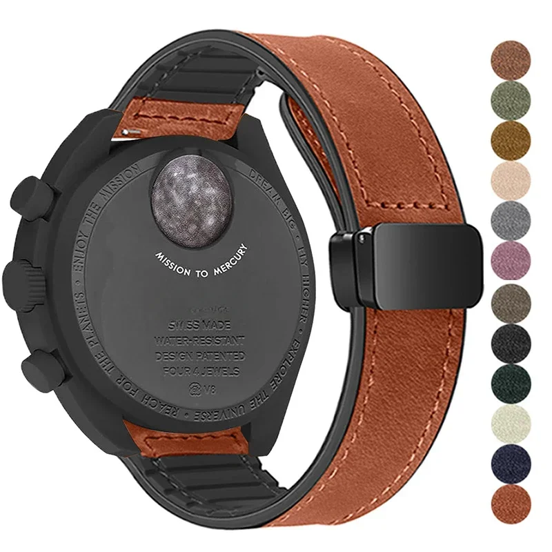 Omega Watch Constellation - 20mm siliconen lederen horlogeband voor Omega