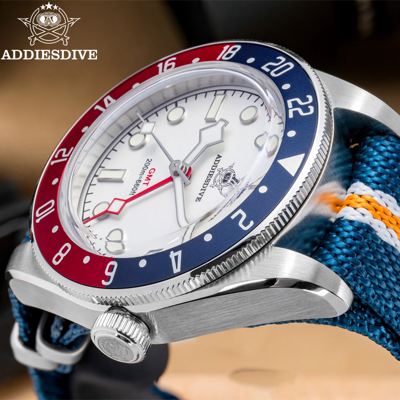 Addiesdive 39 mm heren quartz  - Gmt Dual Timezone Watch recensie en prijs