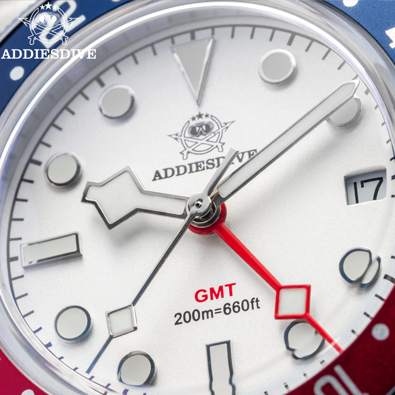 Addiesdive 39 mm heren quartz  - Gmt Dual Timezone Watch recensie en prijs
