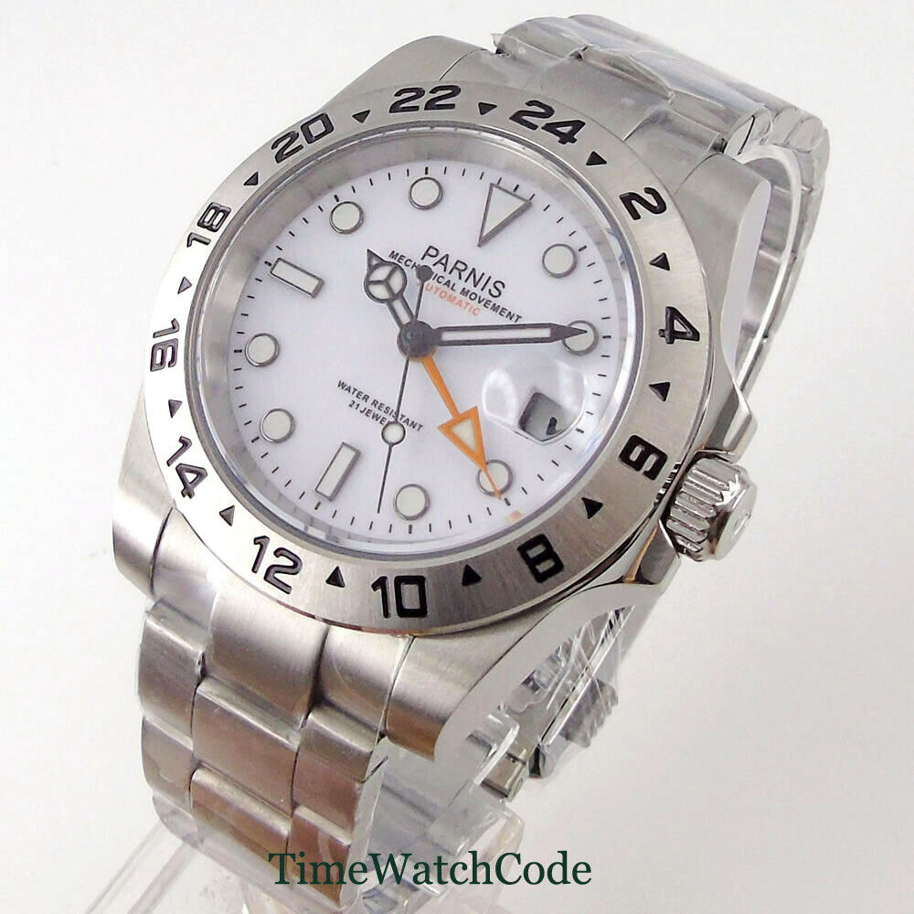 Parnis 40Mm Saffierglas Automa - Gmt Dual Timezone Watch recensie en prijs