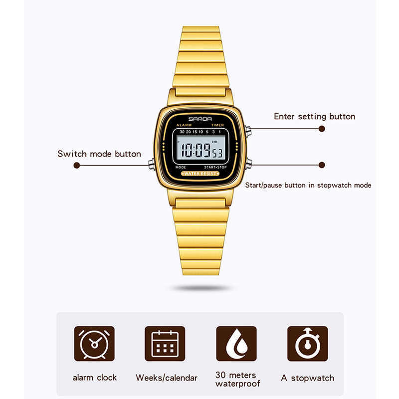 SANDA Vrouwen Gouden Klassieke - Luxury Watch Zone recensie en prijs