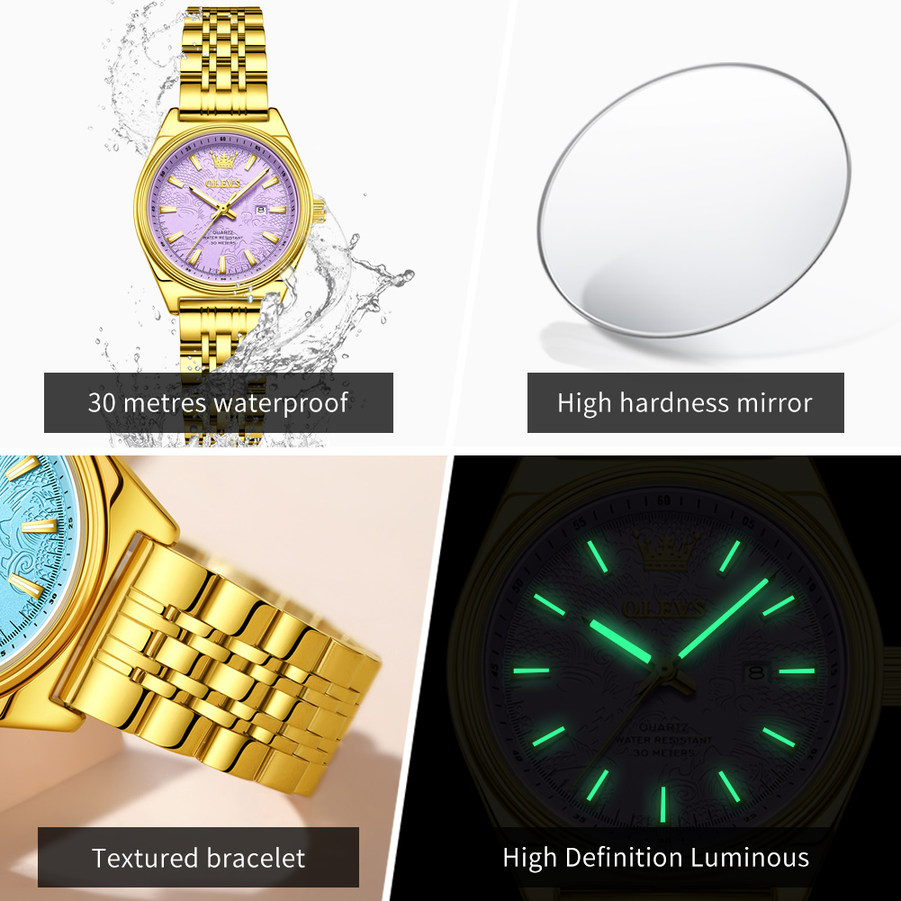 OLEVS Merk Luxe Gouden Horloge - Luxury Watch Green recensie en prijs