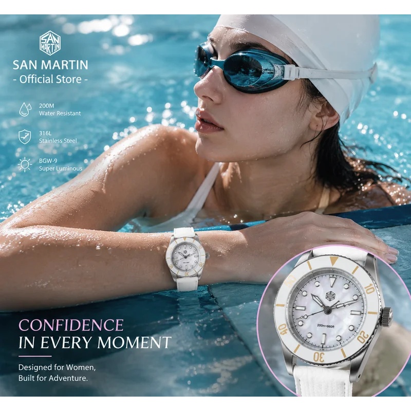 San Martin 32,5 mm dames quart - Guilloché Dial Watch recensie en prijs