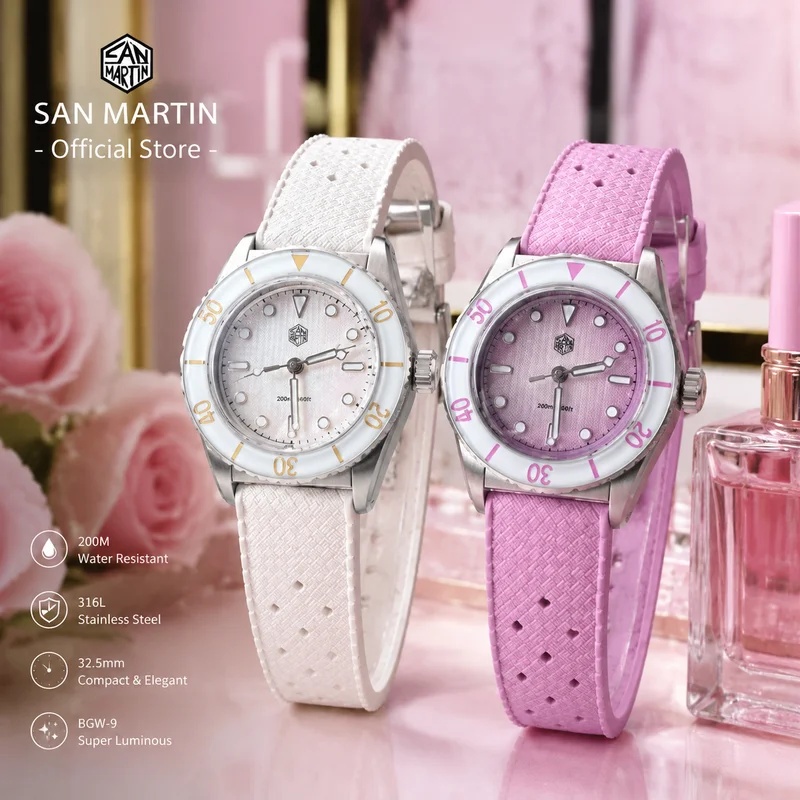 San Martin 32,5 mm dames quart - Guilloché Dial Watch recensie en prijs