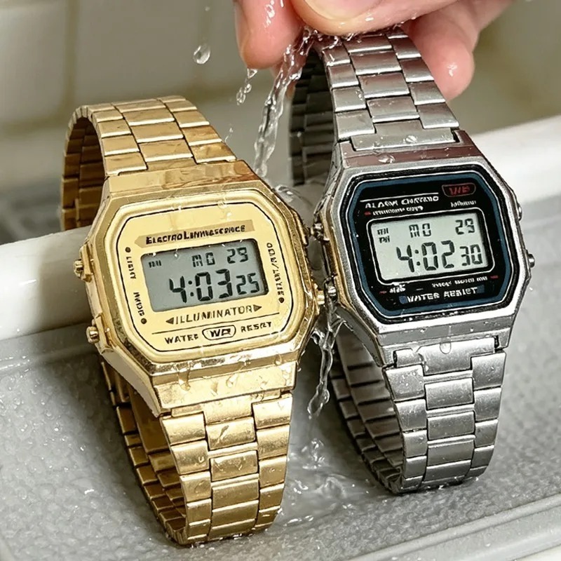 Luxe F91W stalen bandhorloges  - Luxury Watch Wallpaper recensie en prijs