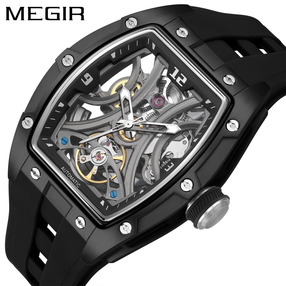 MEGIR 2245 Tonneau Skelet Auto - Tourbillon Movement Watch recensie en prijs