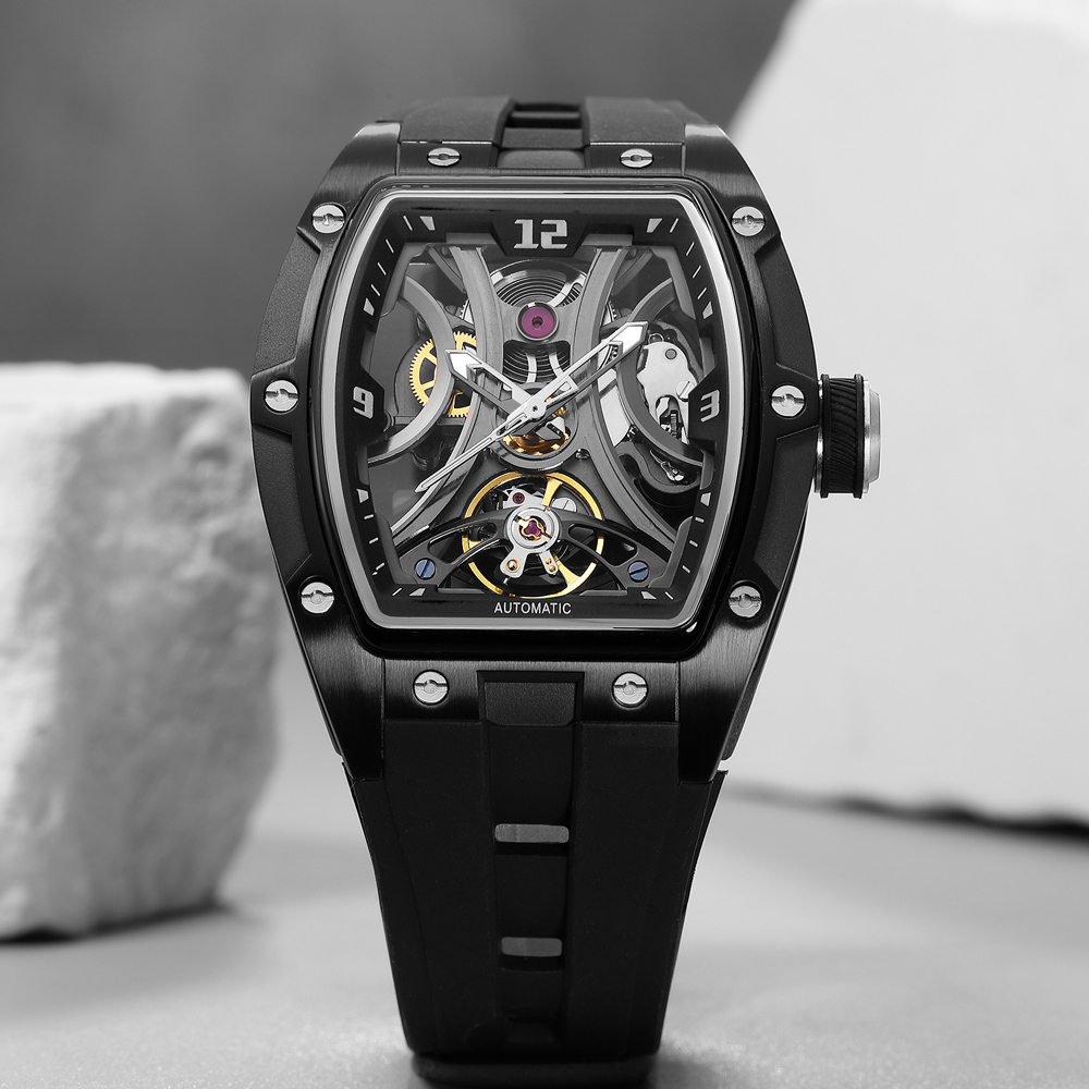 MEGIR 2245 Tonneau Skelet Auto - Tourbillon Movement Watch recensie en prijs