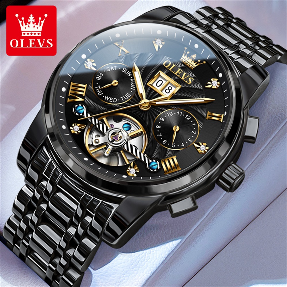 OLEVS Klassieke herenhorloges  - Tourbillon Movement Watch recensie en prijs