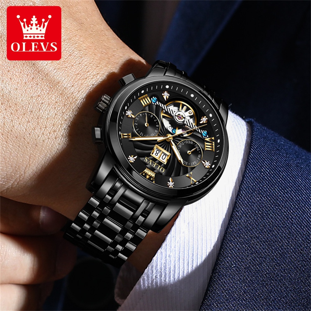 OLEVS Klassieke herenhorloges  - Tourbillon Movement Watch recensie en prijs