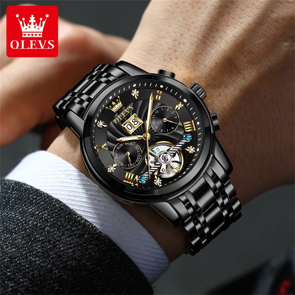 OLEVS Klassieke herenhorloges  - Tourbillon Movement Watch recensie en prijs