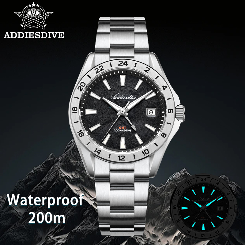 ADDIESDIVE Elegant zakelijk he - Gmt Dual Timezone Watch recensie en prijs
