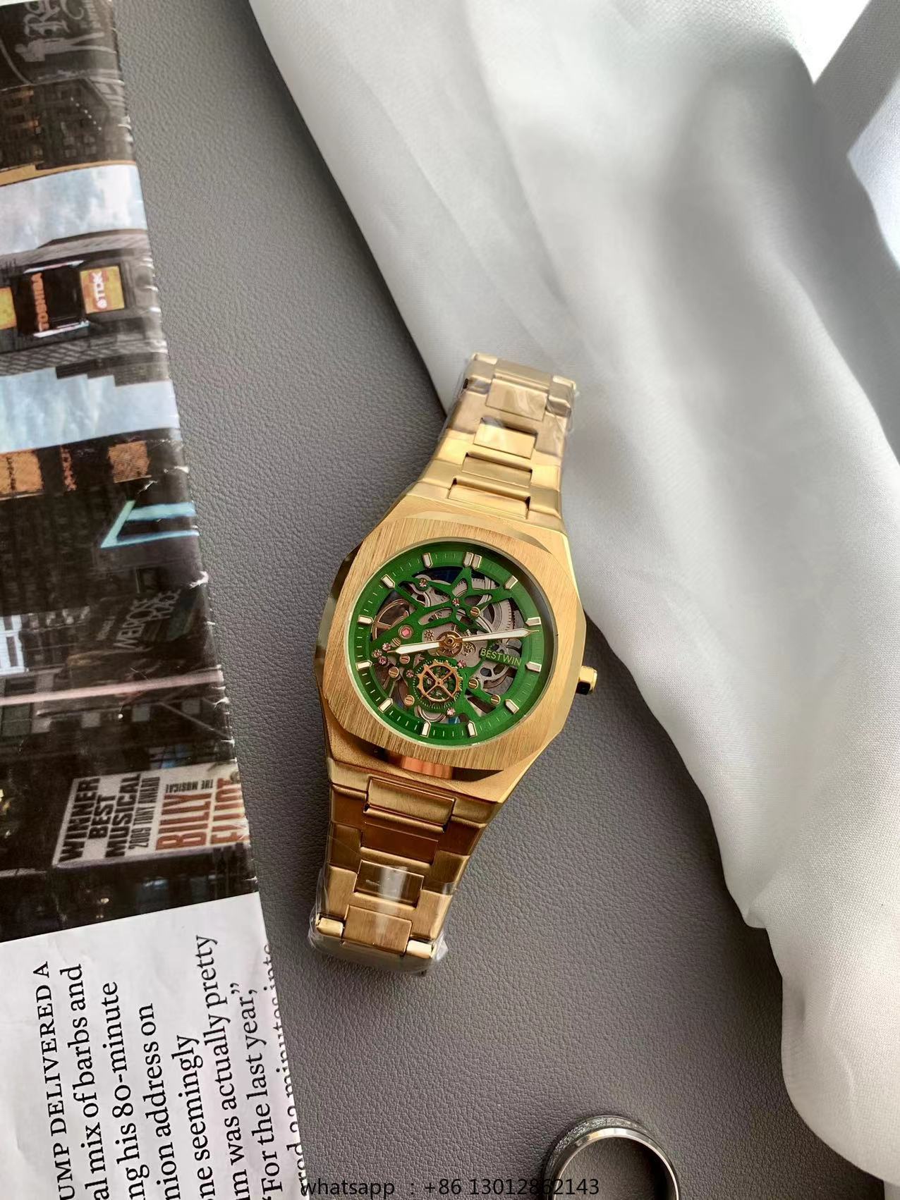 Stalen strip waterdicht gepers - Luxury Watch Green recensie en prijs
