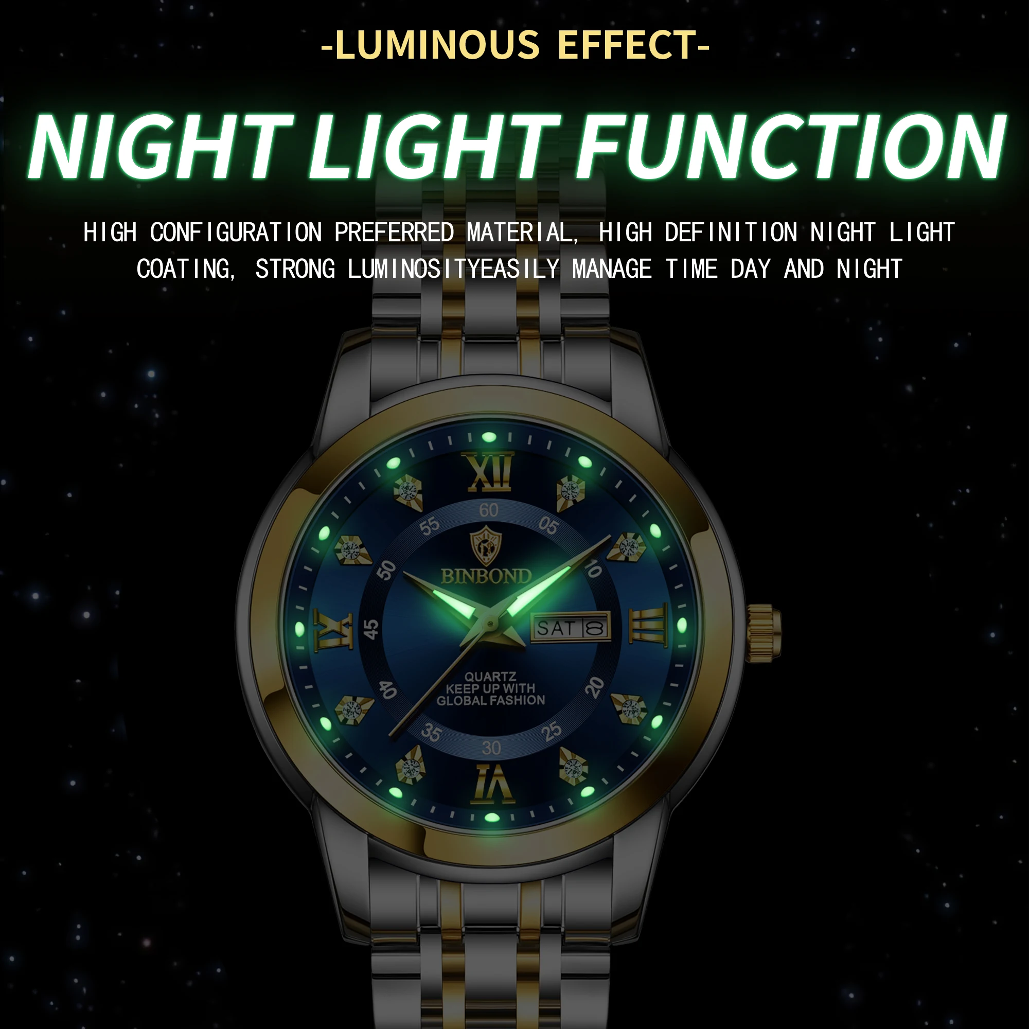 BINBOND B7169 Topmerk Luxe Mod - Luxury Watch Green recensie en prijs