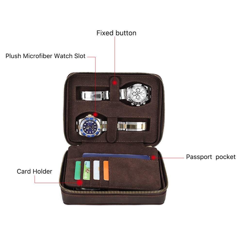 Retro Lederen 4 Slots Horloge  - Luxury Watch In China recensie en prijs